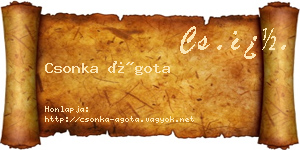 Csonka Ágota névjegykártya